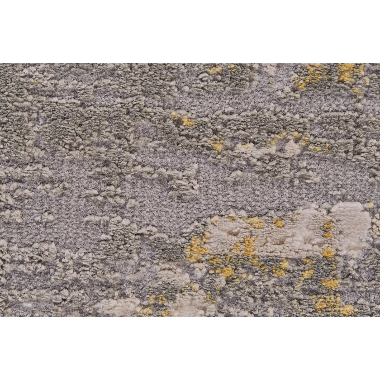 Feizy Waldor 3969F Modern Abstract Rug in Gray/Gold