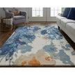 Feizy Dafney 8871F Transitional Floral & Botanical in Blue