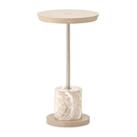 Michael Amini Lotus Bay Chairside Table - Sand