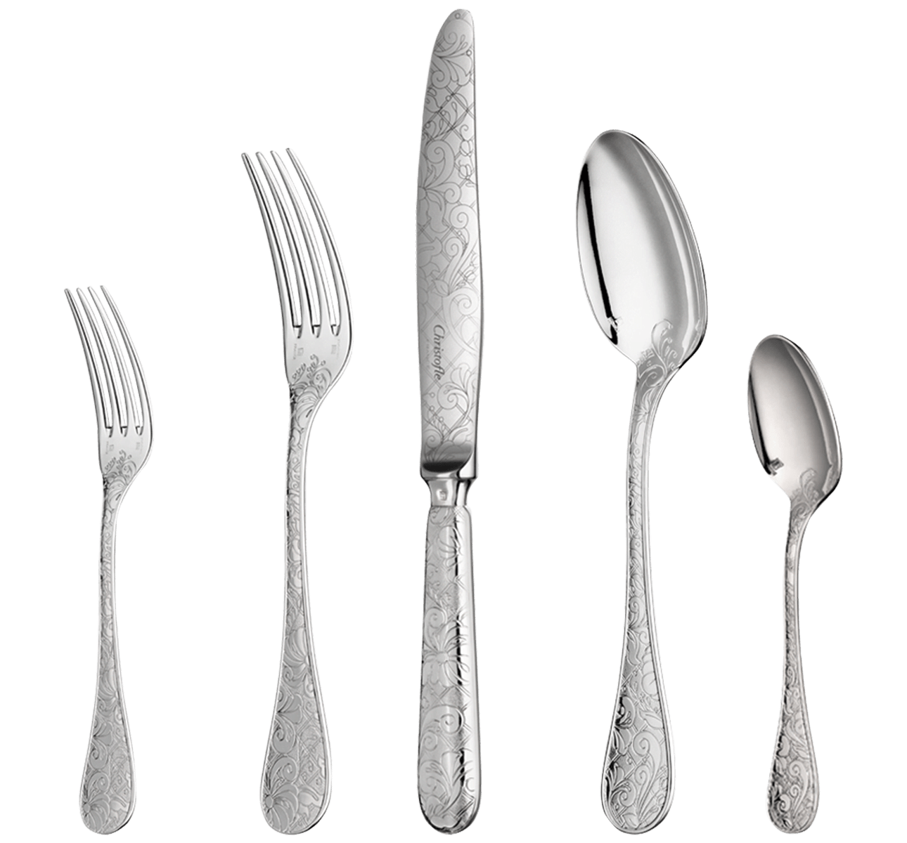 Christofle Jardin d'Eden Silver Plated Cutlery Set