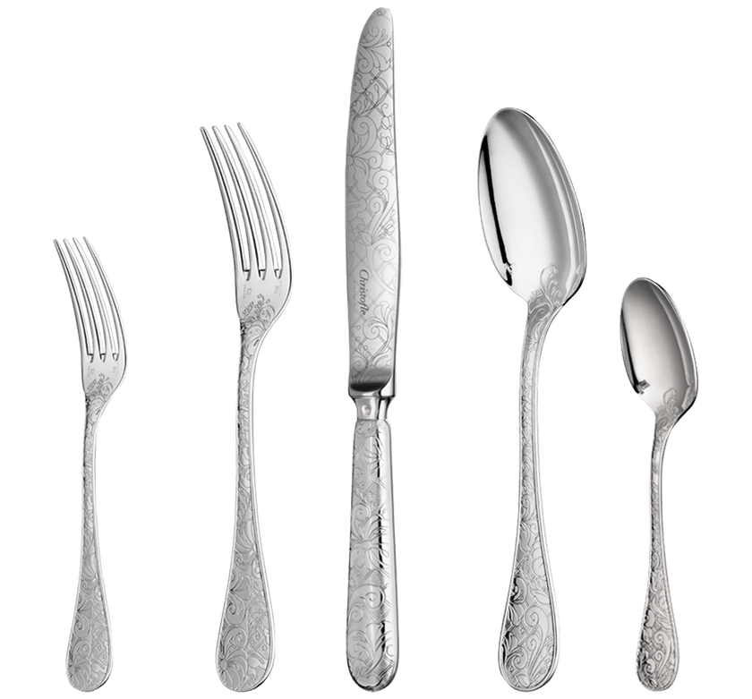 Christofle Jardin d'Eden Silver Plated Cutlery Set