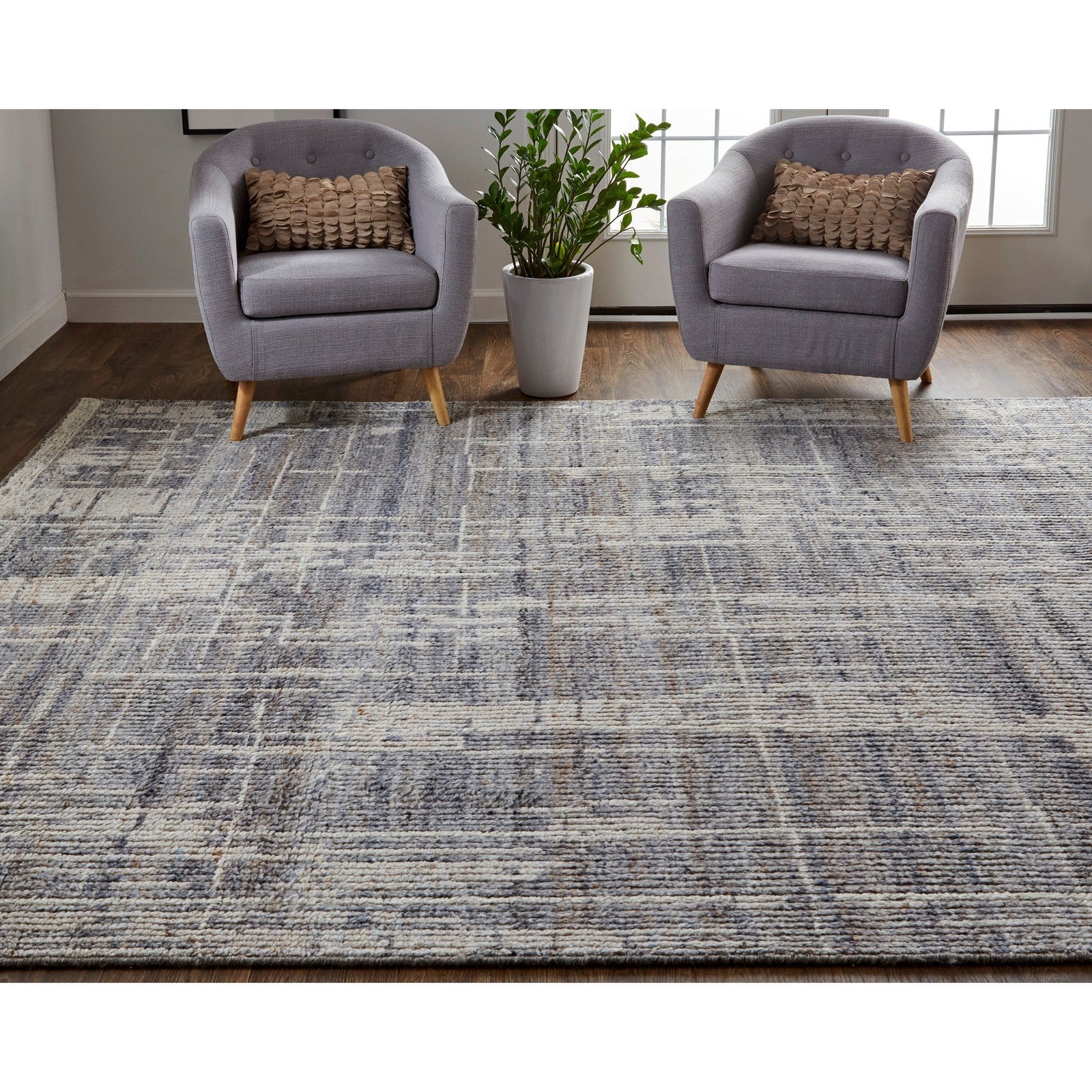 Feizy Alford 6920F Modern Abstract in Gray/Ivory/Taupe