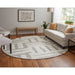 Feizy Ashby 8909F Transitional Geometric Rug in Gray/Ivory