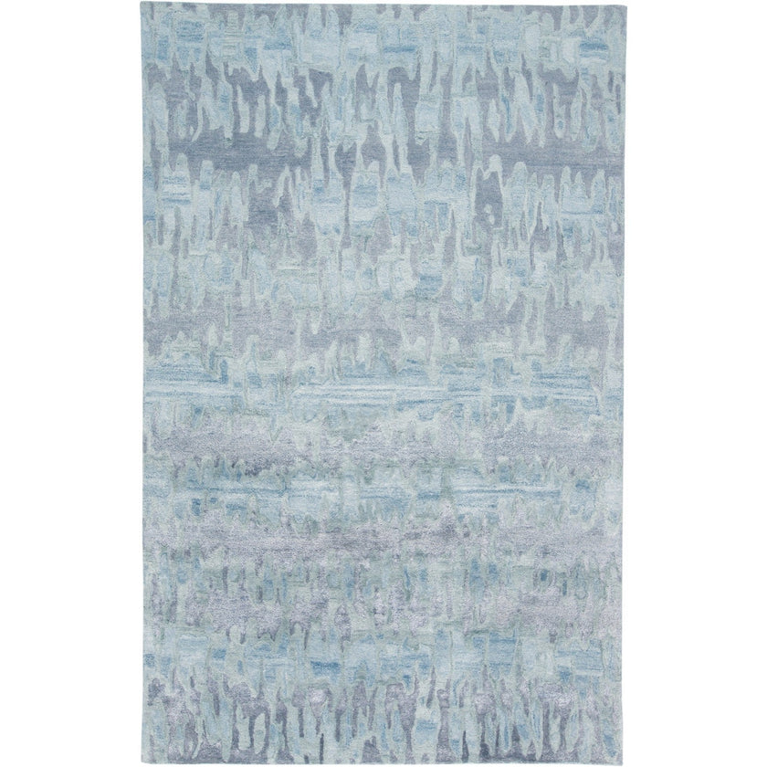 Feizy Dryden 8787F Transitional Abstract in Blue/Green/Gray