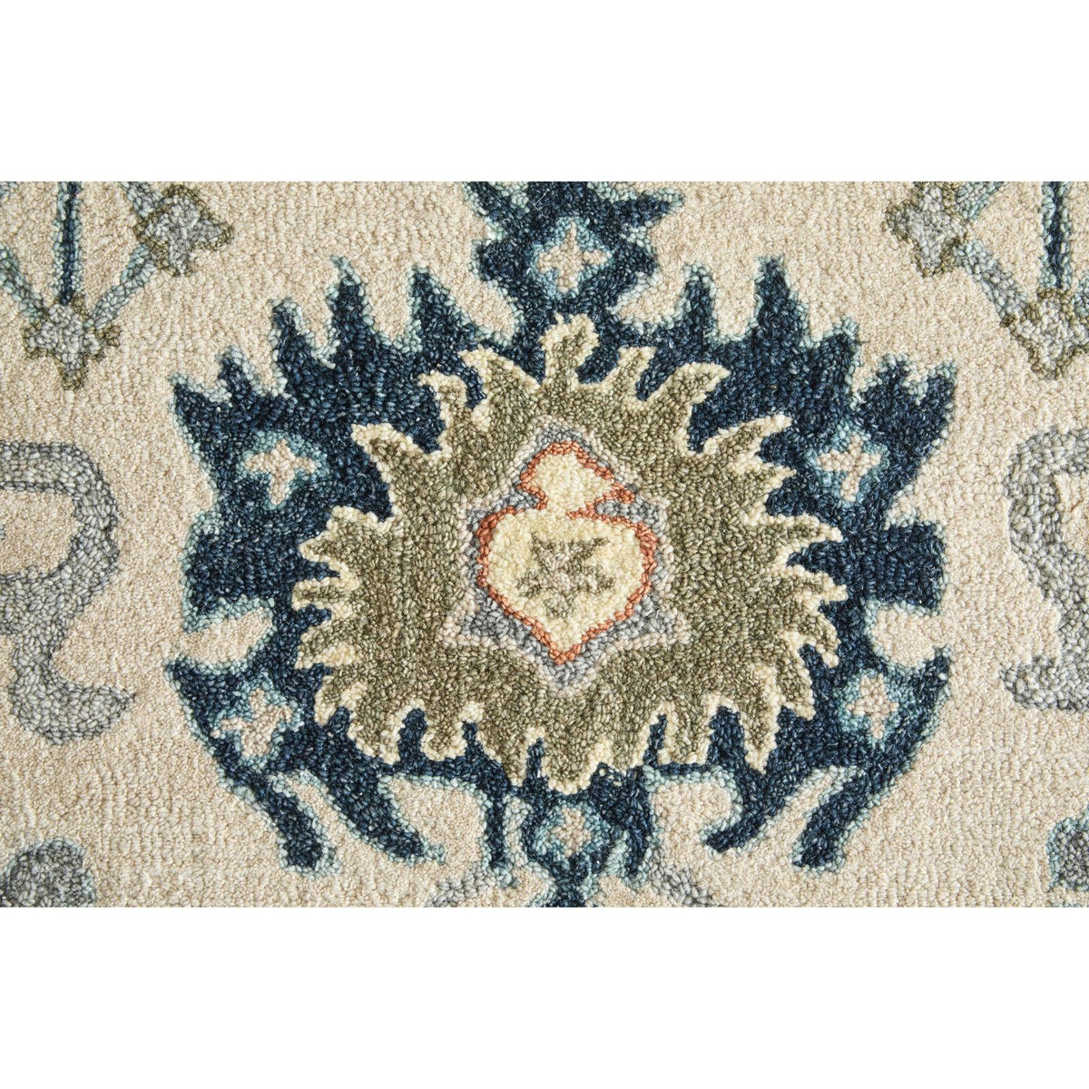 Feizy Springfield 8A46F Traditional Floral & Botanical Rug in Blue/Gray/Ivory