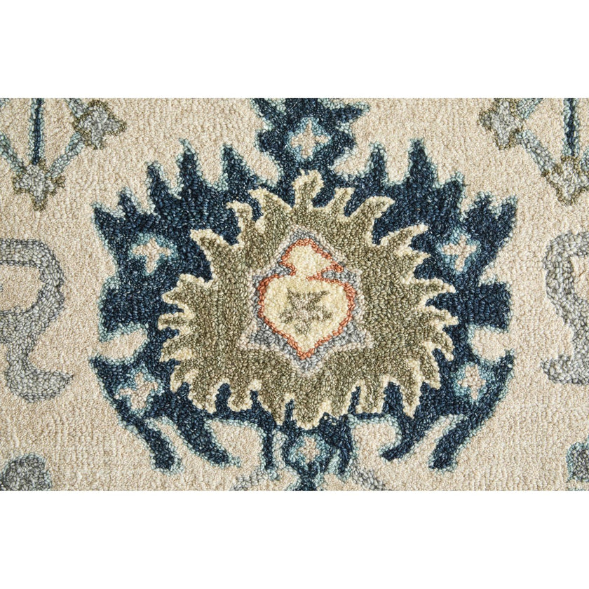 Feizy Springfield 8A46F Traditional Floral & Botanical Rug in Blue/Gray/Ivory