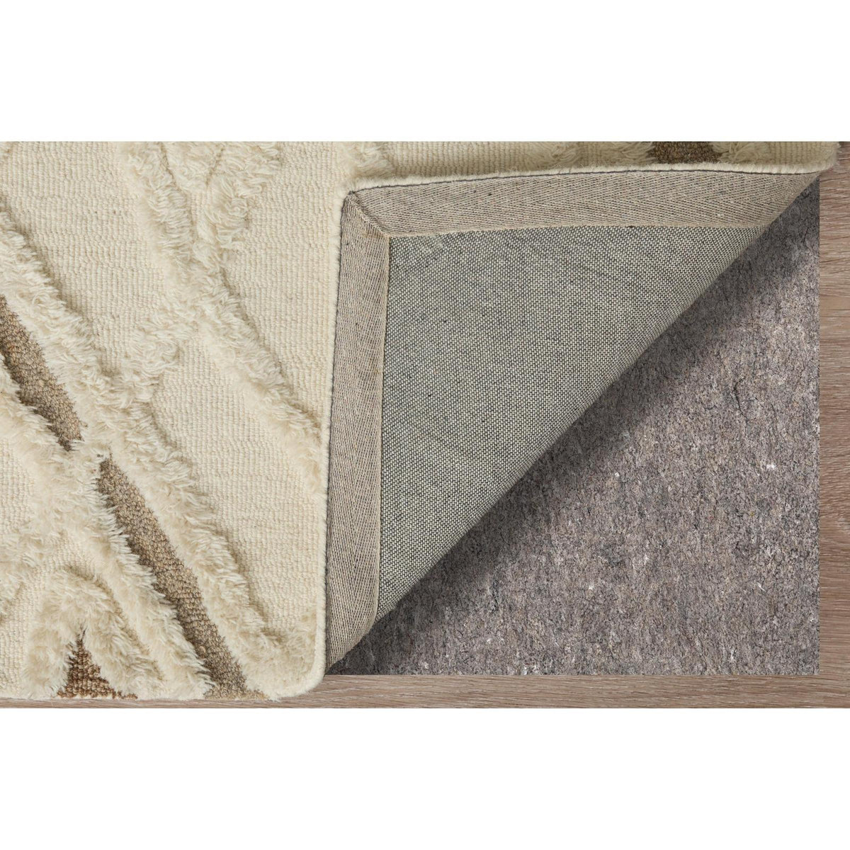 Feizy Anica 8008F Transitional Geometric Rug in Ivory/Taupe/Brown