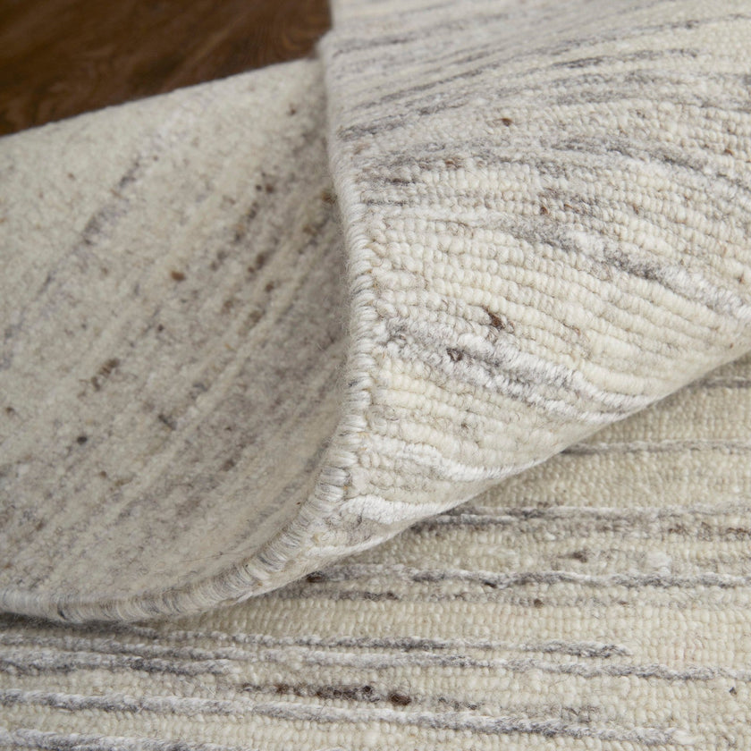 Feizy Brighton 69CHF Modern Abstract in Ivory/Taupe/Silver