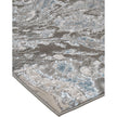Feizy Azure 3405F Modern Watercolor Rug in Ivory/Gray/Blue