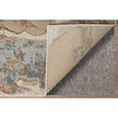 Feizy Aura 3737F Modern Watercolor Rug in Gray/Ivory/Gold