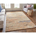 Feizy Everley 8644F Modern Abstract in Tan/Blue