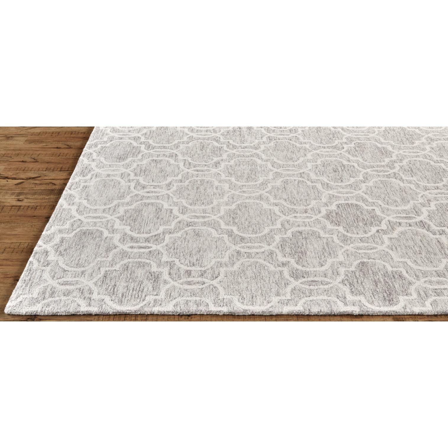 Feizy Belfort 8775F Transitional Trellis & Lattice Rug in Gray/Ivory