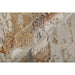 Feizy Aura 39LMF Modern Abstract Rug in Ivory/Gold/Brown