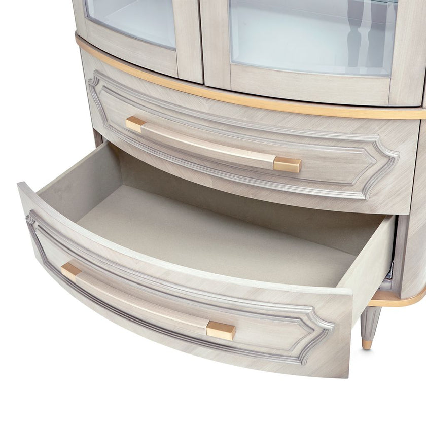 Michael Amini St. Charles Display Cabinet - Dove Gray