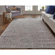 Feizy Lennon 39FZF Transitional Abstract in Taupe/Gray