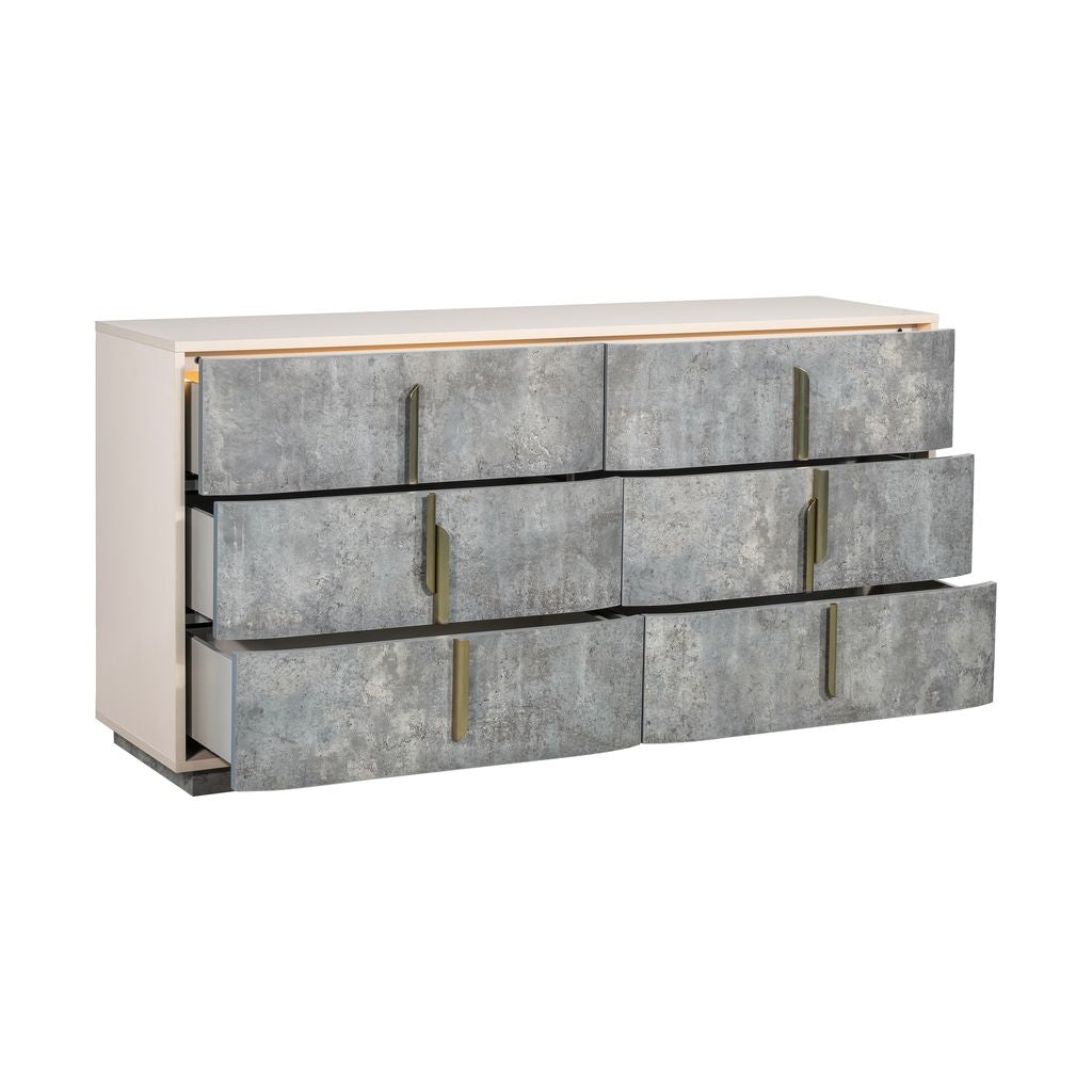 Michael Amini Pavira Dresser - Stone