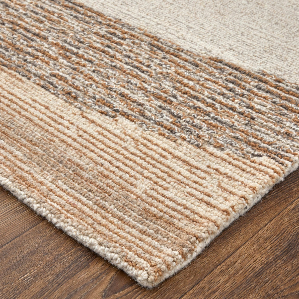 Feizy Pollock 8952F Modern Abstract in Brown/Tan/Ivory
