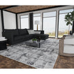 Feizy Sonora 39NYF Modern Abstract Rug in Gray/Ivory