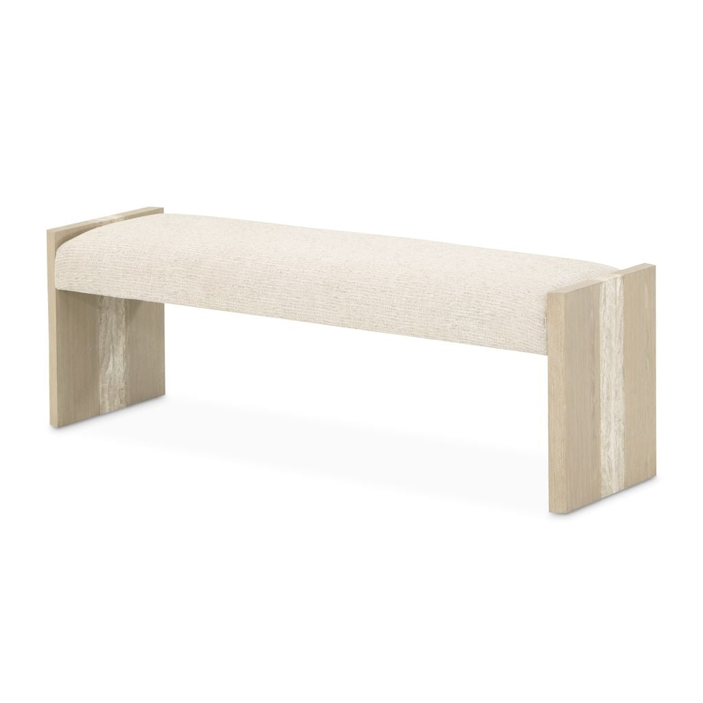 Michael Amini Lotus Bay Bench - Sand