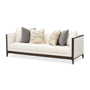 Michael Amini Belmont Place Sofa - Cream/Espresso