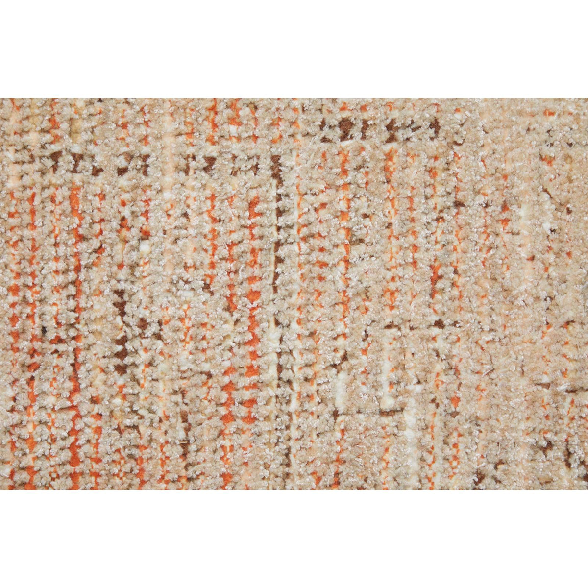 Feizy Caldwell 8977F Transitional Medallion Rug in Orange/Tan/Ivory