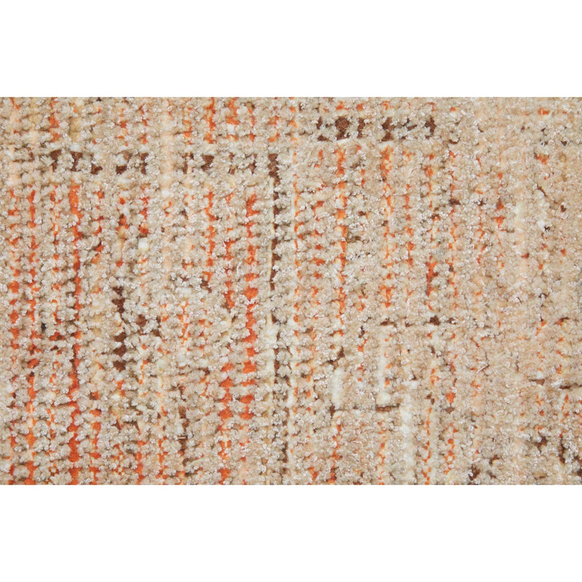 Feizy Caldwell 8977F Transitional Medallion Rug in Orange/Tan/Ivory