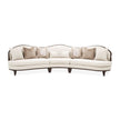 Michael Amini Camellia Field 3-Piece Chenille Sofa - Linen/Warm Pecan