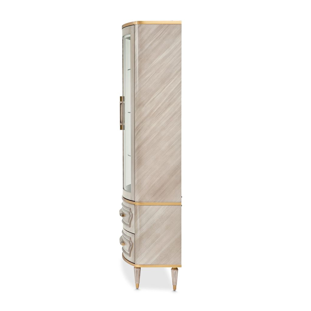 Michael Amini St. Charles Display Cabinet - Dove Gray