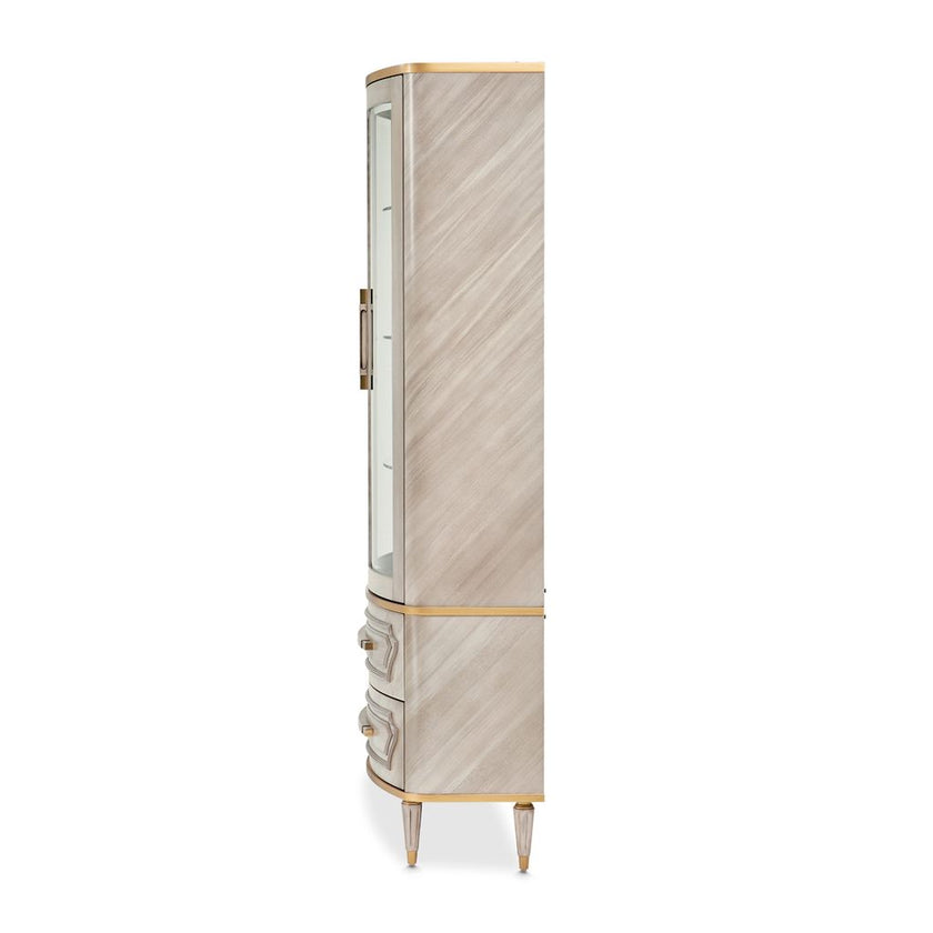 Michael Amini St. Charles Display Cabinet - Dove Gray