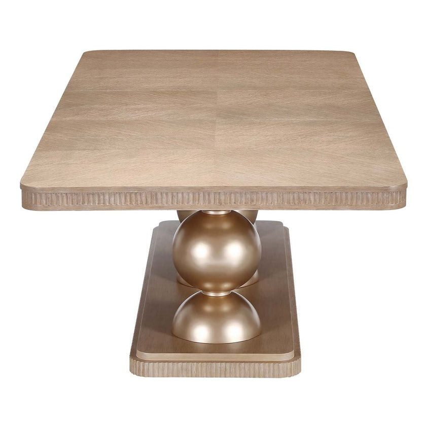Michael Amini West Kensington Rectangular Dining Table - Sea Salt Caramel
