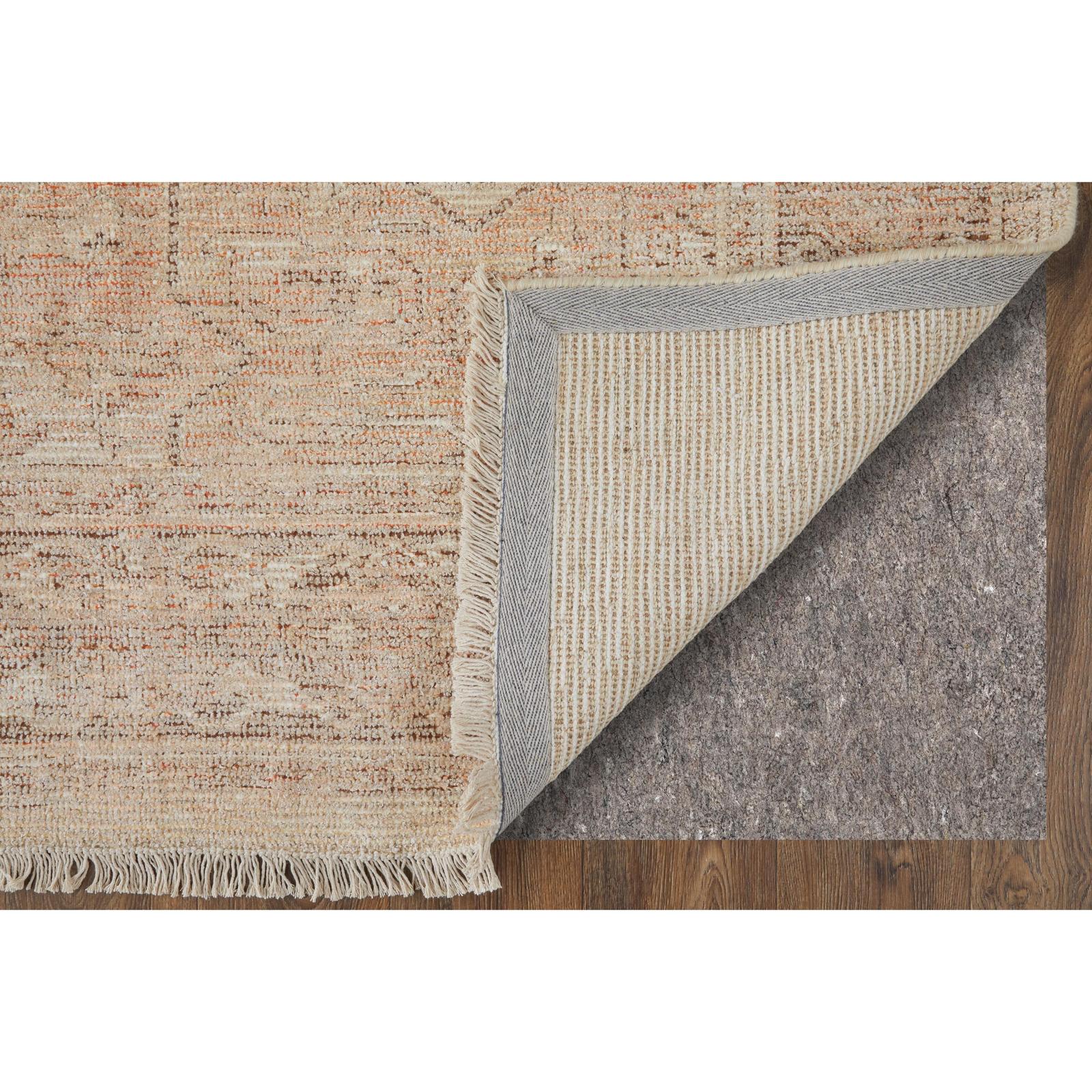 Feizy Caldwell 8977F Transitional Medallion Rug in Orange/Tan/Ivory