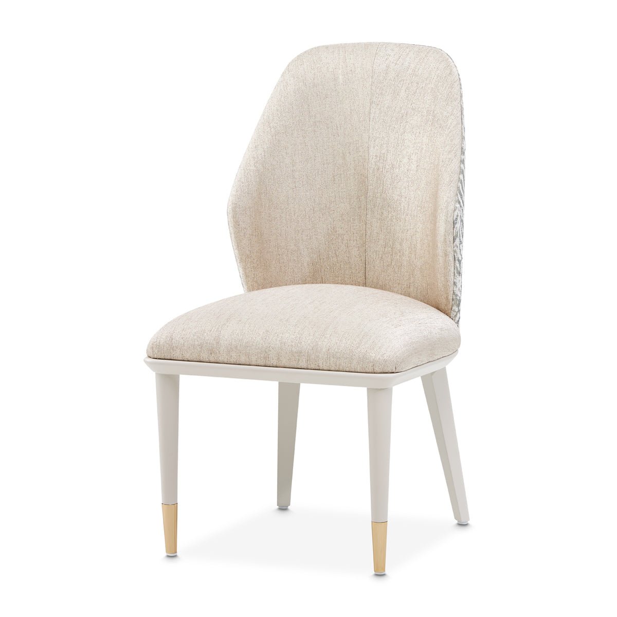 Michael Amini Lisbon Asmb. Side Chair Silken Matte Cream - Set of 2