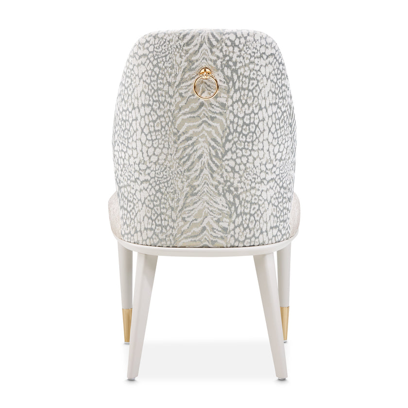 Michael Amini Lisbon Asmb. Side Chair Silken Matte Cream - Set of 2