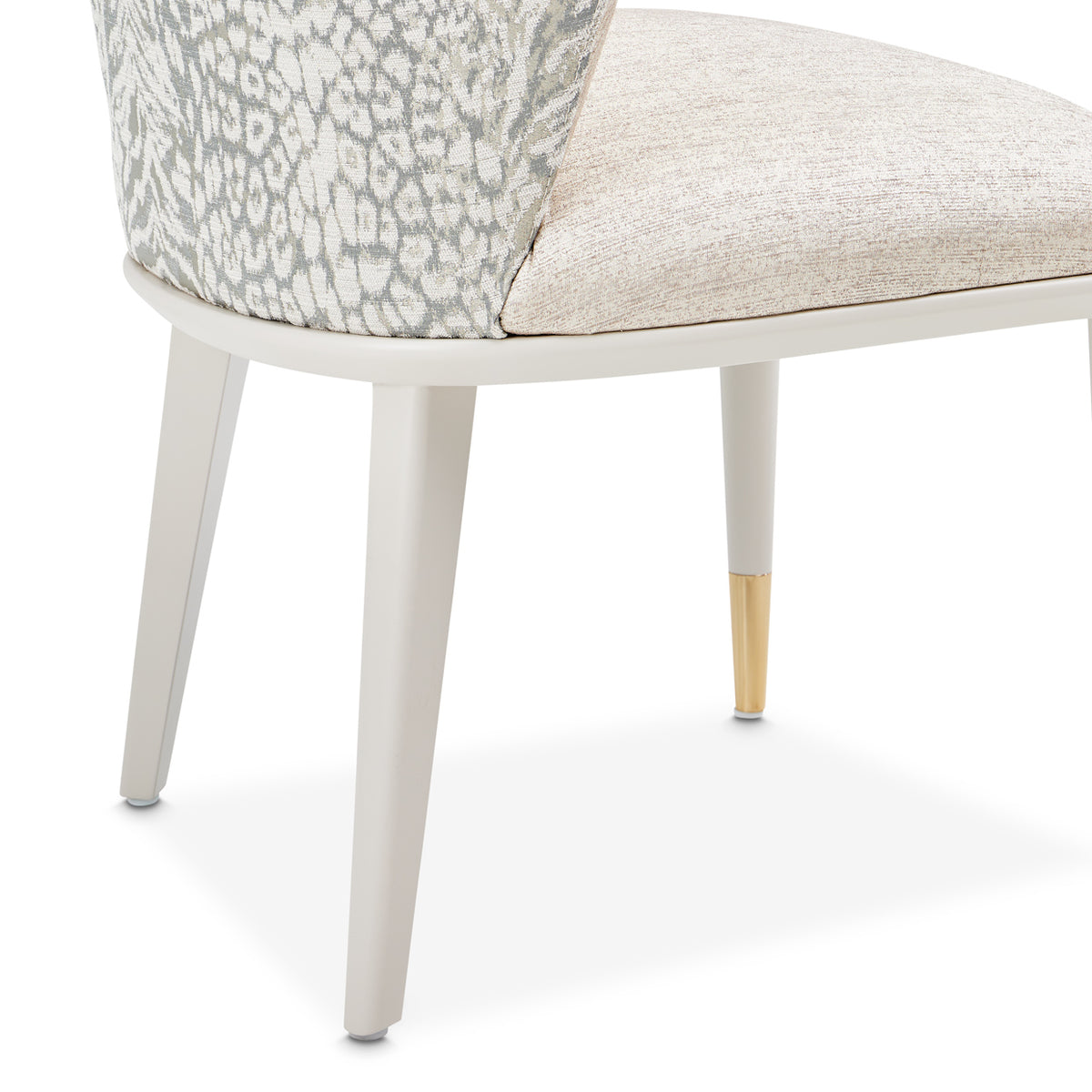 Michael Amini Lisbon Asmb. Side Chair Silken Matte Cream - Set of 2