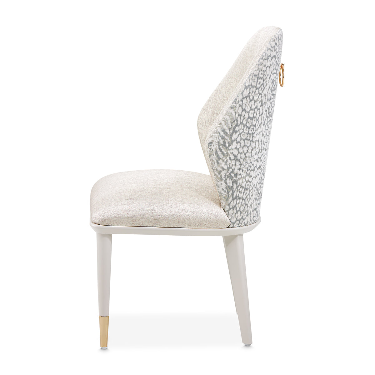 Michael Amini Lisbon Asmb. Side Chair Silken Matte Cream - Set of 2