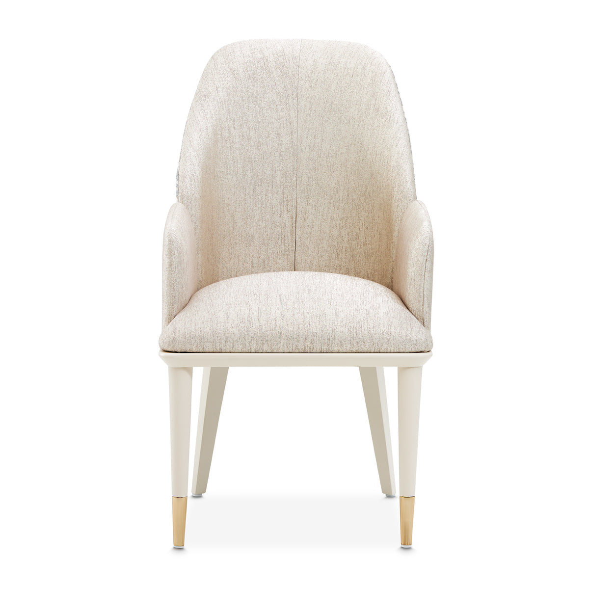 Michael Amini Lisbon Asmb. Arm Chair Silken Matte Cream