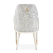 Michael Amini Lisbon Asmb. Arm Chair Silken Matte Cream