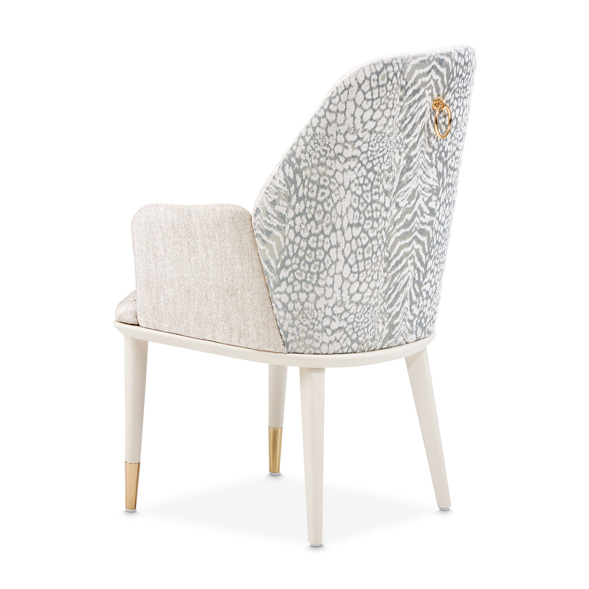 Michael Amini Lisbon Asmb. Arm Chair Silken Matte Cream