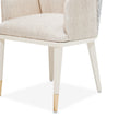 Michael Amini Lisbon Asmb. Arm Chair Silken Matte Cream