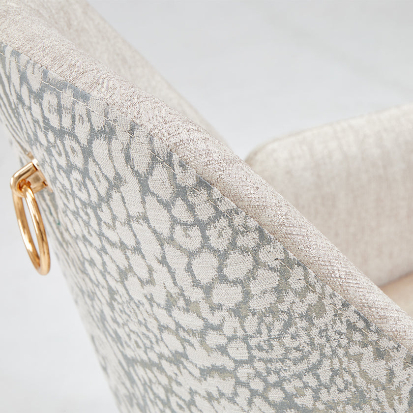 Michael Amini Lisbon Asmb. Arm Chair Silken Matte Cream