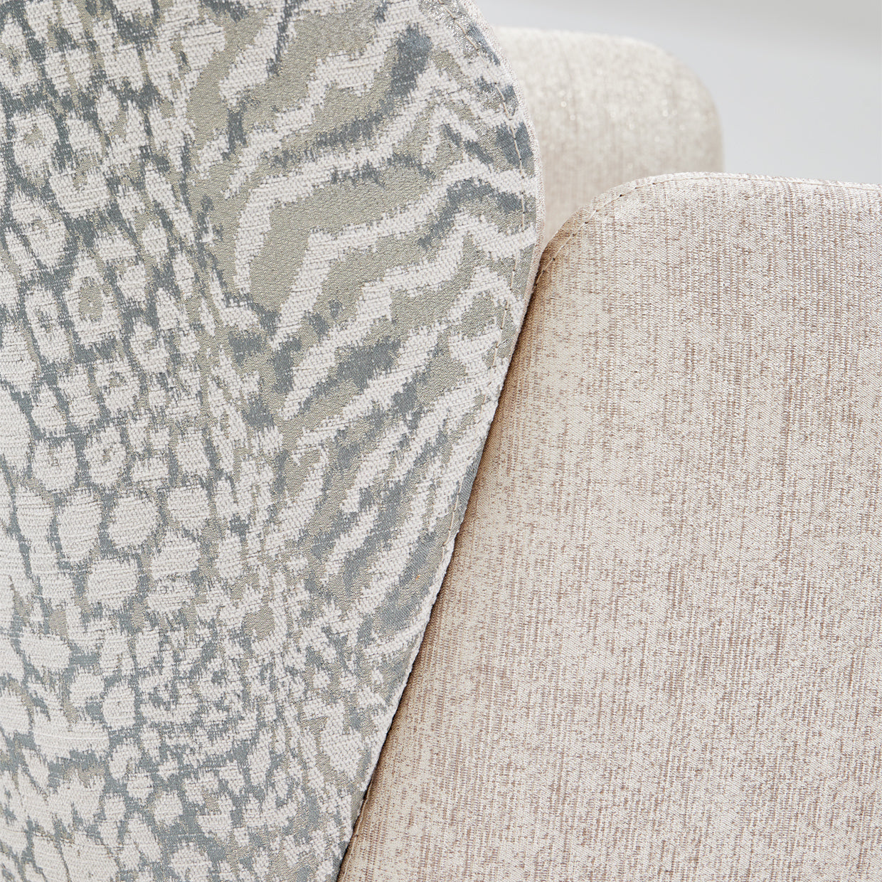 Michael Amini Lisbon Asmb. Arm Chair Silken Matte Cream