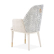 Michael Amini Lisbon Asmb. Arm Chair Silken Matte Cream