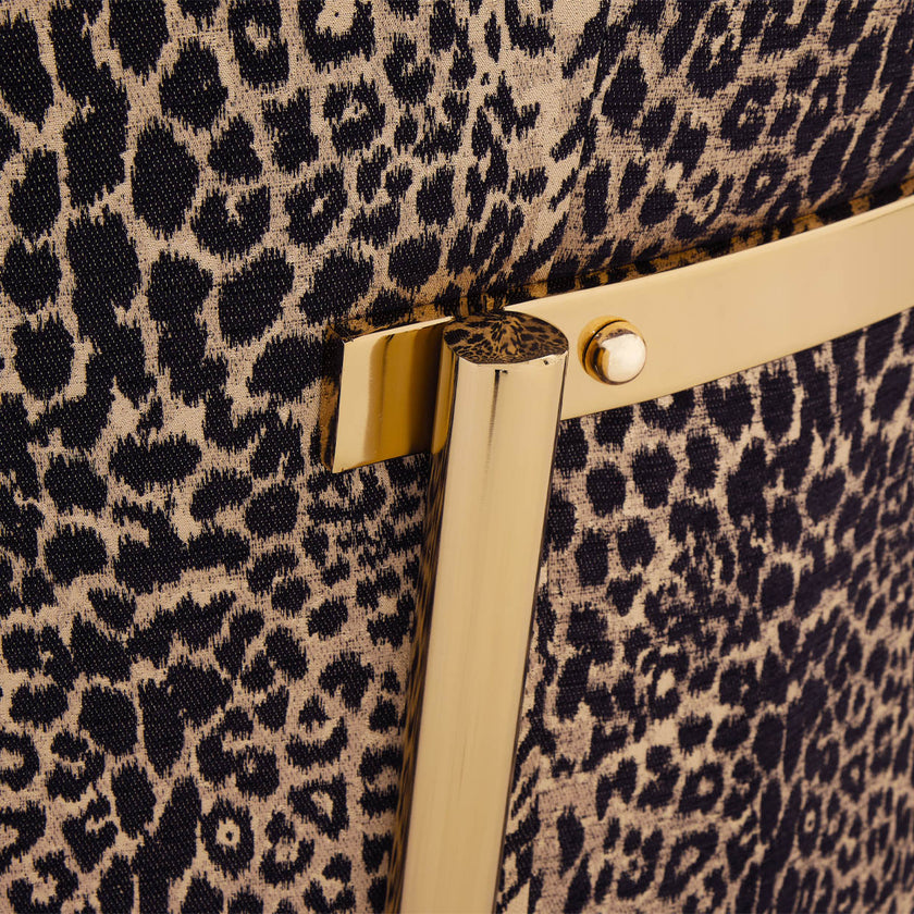 Michael Amini Lisbon Loveseat - Onyx/Gold