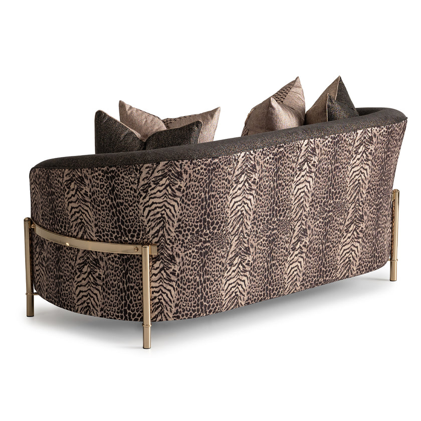 Michael Amini Lisbon Loveseat - Onyx/Gold