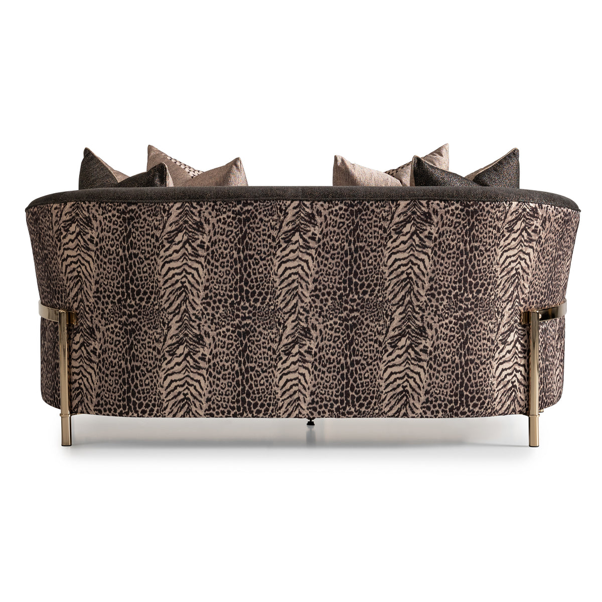 Michael Amini Lisbon Loveseat - Onyx/Gold