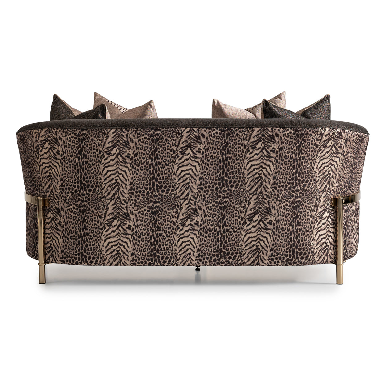 Michael Amini Lisbon Loveseat - Onyx/Gold