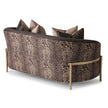 Michael Amini Lisbon Loveseat - Onyx/Gold