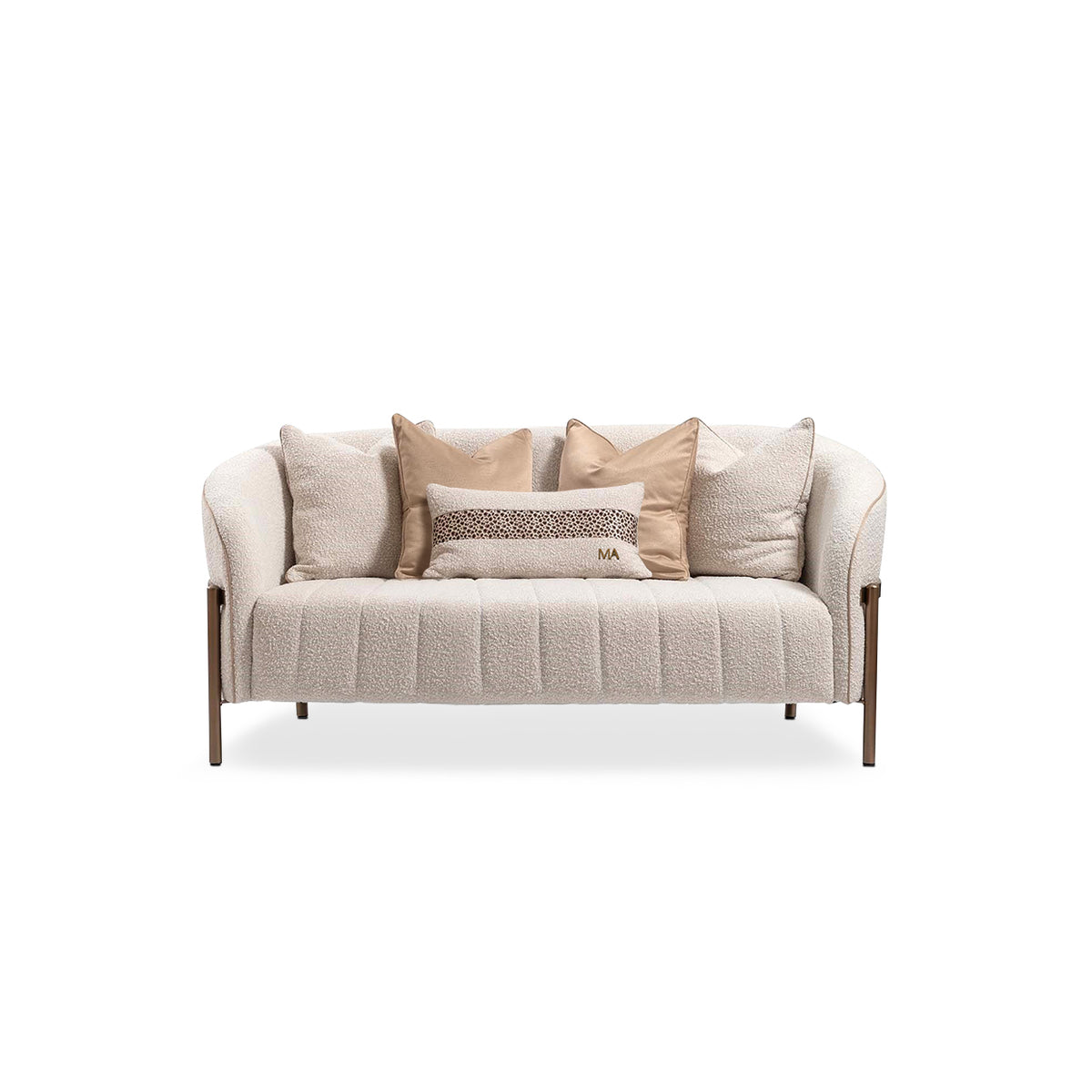 Michael Amini Lisbon Loveseat - Onyx/Gold