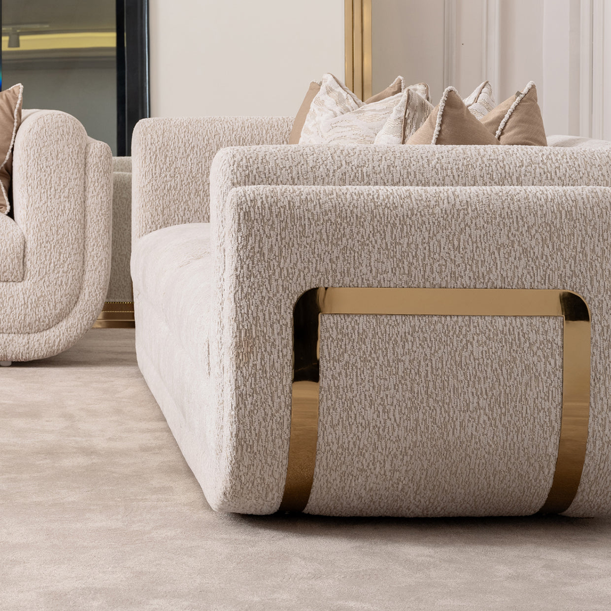 Michael Amini Savannah Breeze Sofa Cashmere