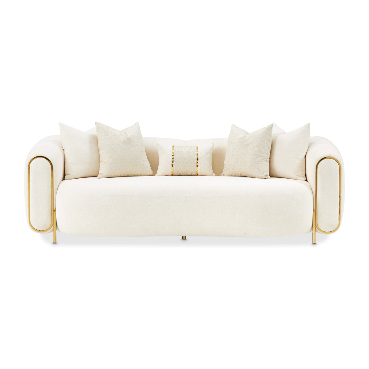 Michael Amini Sassani Sofa Crepe Gold